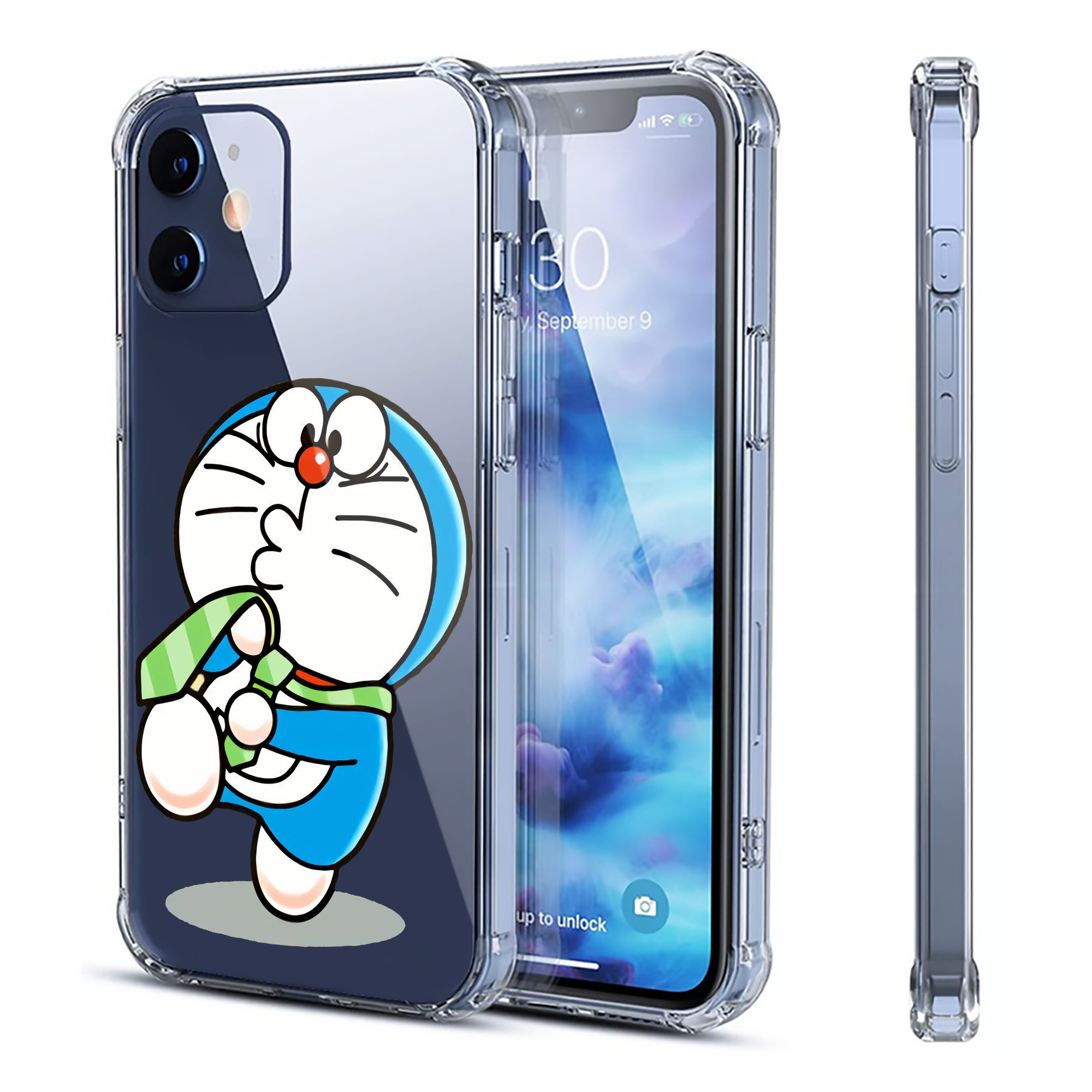 （画像用） ドラえもん Doraemon 【iPhone 12シリーズ対応】透明スマホケース（クリアソフトケース）
